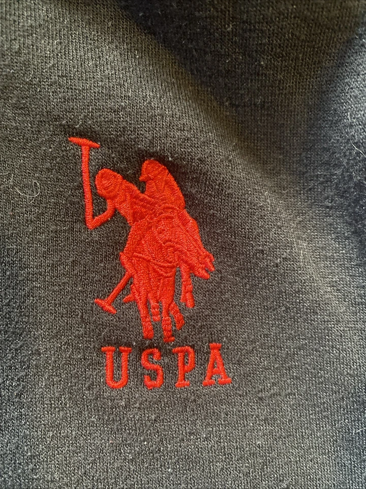 Chaqueta Ralph Lauren US Polo Association USPA Logo Grande Negra Talla 14/16 Varsity Foto 4 de 4