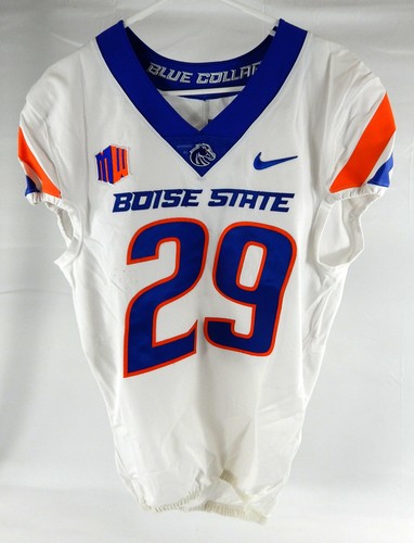 2022 Boise State Broncos #29 Game Used White Jersey Football NP Rem 40 843 - Bild 1 von 12