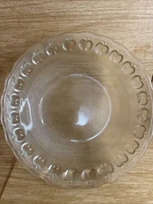 Frosted Bottom Fruit Dish Serving Bowl Apples Apple Rim  & Textured 9" x 2.75”