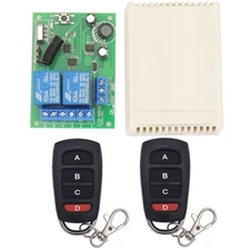 DC 6-30V 2 Channel Wireless Remote Switch, 433Mhz RF Relay Receiver, 2 Tx