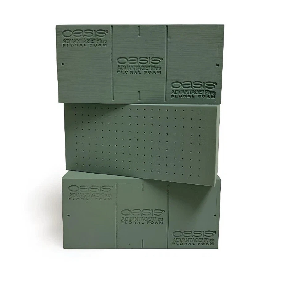 Ladrillos de espuma floral Oasis Instant Deluxe - Caja de 48 piezas de espuma floral Foto 2 de 4
