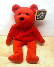 Bamm Beano's Sammy Sosa 21 CHICAGO CUBS red bean bag bear collectible 1998