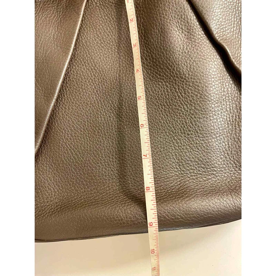 Eddie Bauer Genuine Cow Leather Purse Shoulder Bag Zipper Hobo Adjustable Brown - Image 3 of 4