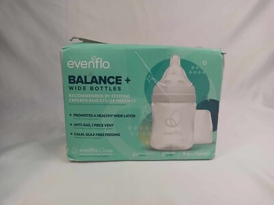 Evenflo Balance 6 Wide Bottles 5 oz / 150ml / Anti-Colic, Anti-Gas Slow-Flow