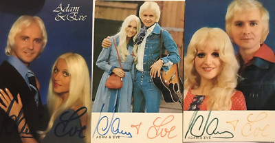 3 Autogramme Adam & Eve   Schlagerduo 3 versch. Motive 60er TOPPREIS xyz