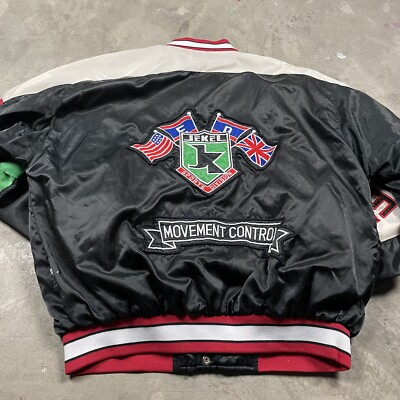 Vintage Jekel Task Force Satin Bomber Jacket Streetwear 80s Men's