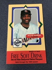  1999 Farmers Insurance/Trader Publication MADD REGGIE SANDERS *Padres ~AP20A