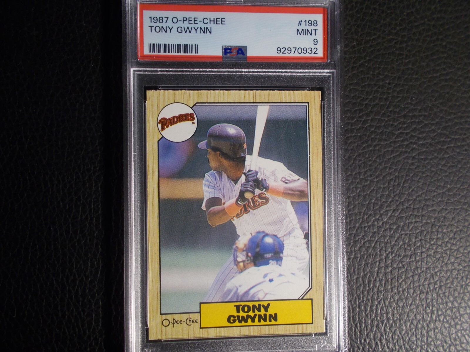 1987 O PEE CHEE #198 TONY GWYNN PSA 9 FRESH GRADE!