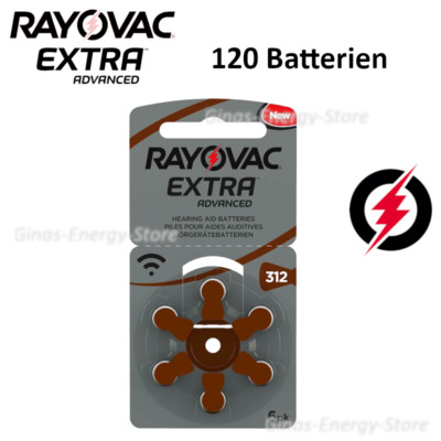 120 Rayovac Extra Advanced AU 312 Hörgeräte Batterien Hörgerät Batterie Typ 312