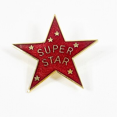 Super Star Pin - Star Shaped Pin - Hat Lapel Bag Backpack Art Pin