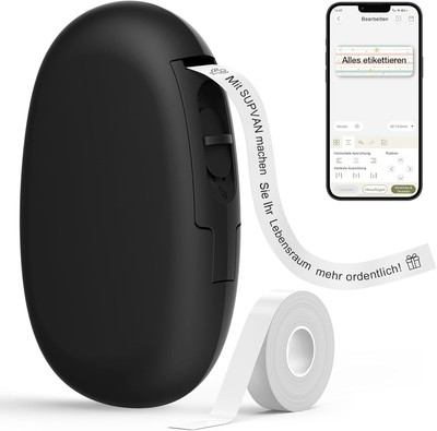 Label Printer, Mini Bluetooth E10 Self-Adhesive Labeling Device - Portable Label