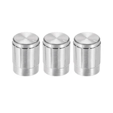 3pcs Potentiometer Knob Silver Tone Aluminum Rotary Knob Volume Control Knob