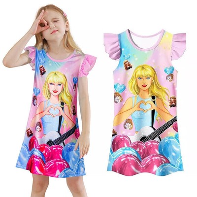 Tay lor S wi ft Shirtkleid Nachthemd Nachtwäsche Schlafanzug für Kinder Mädchen