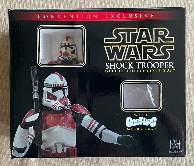 SHOCK TROOPER CLONE TROOPER Mini Bust w/ Bust Up Gentle Giant Exclusive 2006 NM