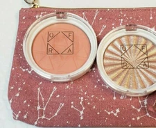 2x Ofra Powders Blush Bellini & Blissful Highlighters w/ Bag