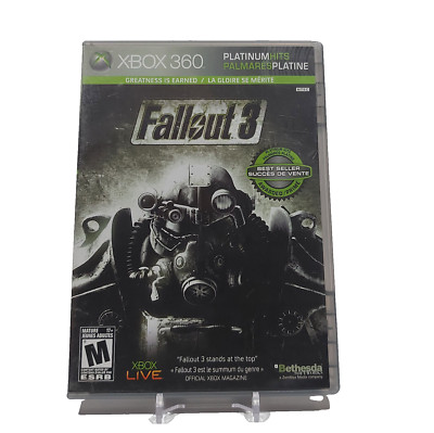 Fallout 3 Platinum Hits Microsoft Xbox 360 2008 Video Game CIB Tested NTSC