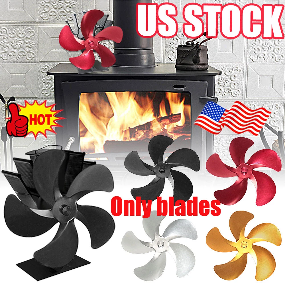 Log Burner Heat Powered Fan Wood Burning Stove Wood Stove Fan blade QF |  eBay
