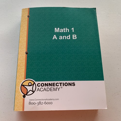 Learning Connections Math Connections Academy Education Math 1 A and B Course Guide Book | eBay