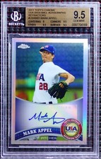 MARK APPEL  -  2011 TOPPS CHROME USA BASEBALL AUTOGRAPH REFRACTOR #USABB1