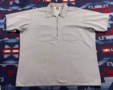 De Colección Para Hombres Ben Davis Gris Claro 1/2 Cremallera Talla XL Ropa de Trabajo Hecha en EE. UU. Etiqueta Rara