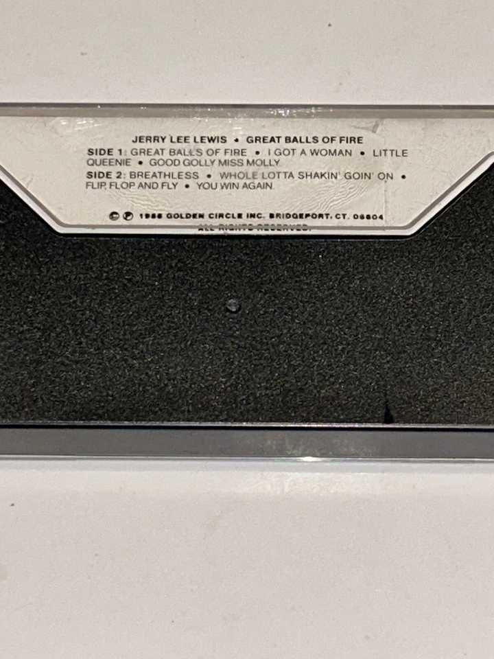 Jerry Lee Lewis Great Balls of Fire Rock N Roll Music Cassette 1L20 - Image 4 of 4