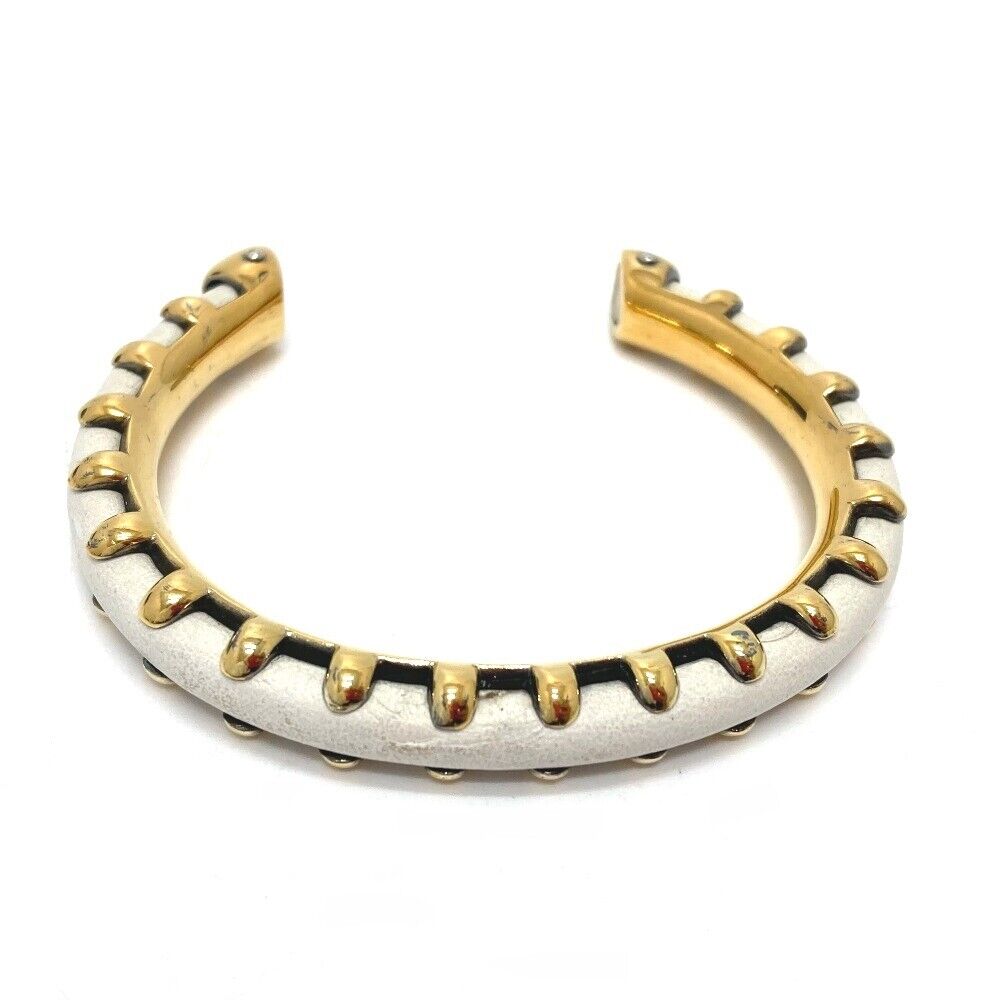 HERMES Horseshoe vintage Bracelet Bangle Metal / Leather HERMES Horseshoe vintage Bracelet Bangle Metal / Leather
