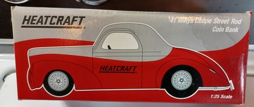 HEATCRAFT 1941 WILLYS COUPE STREET ROD SpecCast 1:25 Coin Bank NIB - Picture 7 of 9