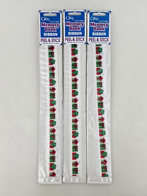 3x 2-Pack Lot Presents/Gifts 12'' Peel & Stick Ribbon Memory Scrap Book Acid-Free
