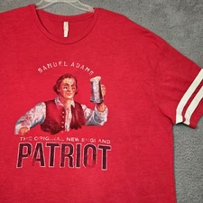 Samuel Adams Beer The Original New England Patriot T Shirt - Men's 3XL - Red