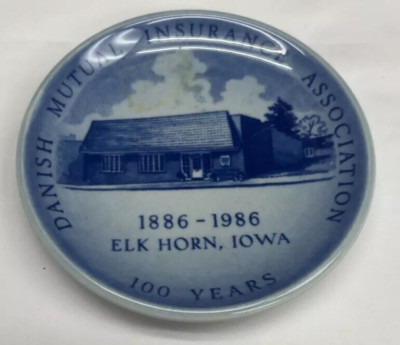 Dänische Mutual Versicherung Assn Elk Horn Iowa 100 Jahre Kopenhagen Mini Platte