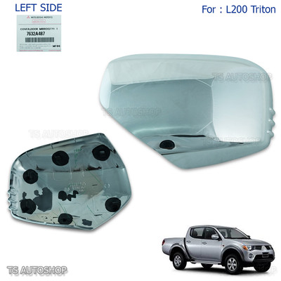 鏡 TRITON MIRROR Lh Left Chrome Mirror Side Cover For Mitsubishi L200 Triton Mn