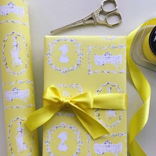 Lemon Jane Austen Wrapping Paper, Elegant Holiday Christmas Gift Wrap