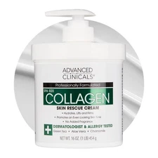 Advanced Clinicals Collagen Skin Rescue Lotion - Hydrate, Moisturize, Lift,