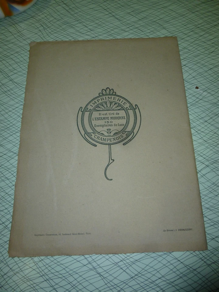 TRES RARE COUVERTURE L'ESTAMPE MODERNE ILLUSTREE PAR MUCHA No 7 NOVEMBRE 1897 - Photo 3/4