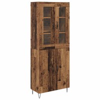 Altholz Highboard Sideboard Kommode Massivholz 69,5X34X180 Cm Wohnzimmer