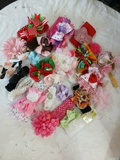 Lot of 32 Baby Girl Headbands  Hair Bows Infant Toddler Mixed Styles  Colors