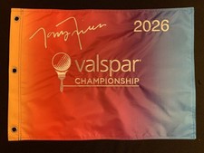 Tony Finau Signed 2026 Valspar Championship Flag - JSA / PSA 100% Guaranteed