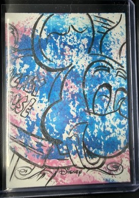 Topps Disneyland 70th Toon Town Mickey Mailbox 1/1 Sketch Signed Aaron Laurich 