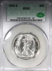1945-S Walking Liberty Half Dollar CAC MS65 Flashy Gem Quality