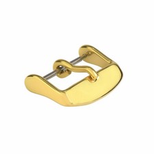 18MM WATCH BUCKLE CLASP PIN STYLE FOR LEATHER RUBBERWATCH BAND STRAP GOLD HEAVY
