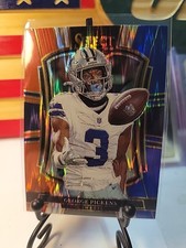 2025 Select Premier Level George Pickens # 197 Red & Blue Shock Prizm Cowboys 