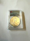 2022-W Burnished $1 American Silver Eagle PCGS SP70 FDOI Flag Label