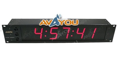 Evertz 1200DD 2RU Rack-Mount Data Digital Display 7-Segment-Digits Red Clock