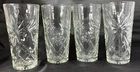 VINTAGE ANCHOR HOCKING STAR OF DAVID 6" TALL ICED TEA/WATER GLASSES-Set of 4