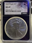 2025 $1 American Silver Eagle NGC MS69 Bea Purple Core