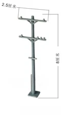 1/87 Accessories Scene Pole Kit Diorama Power Building Model Railroad Layout