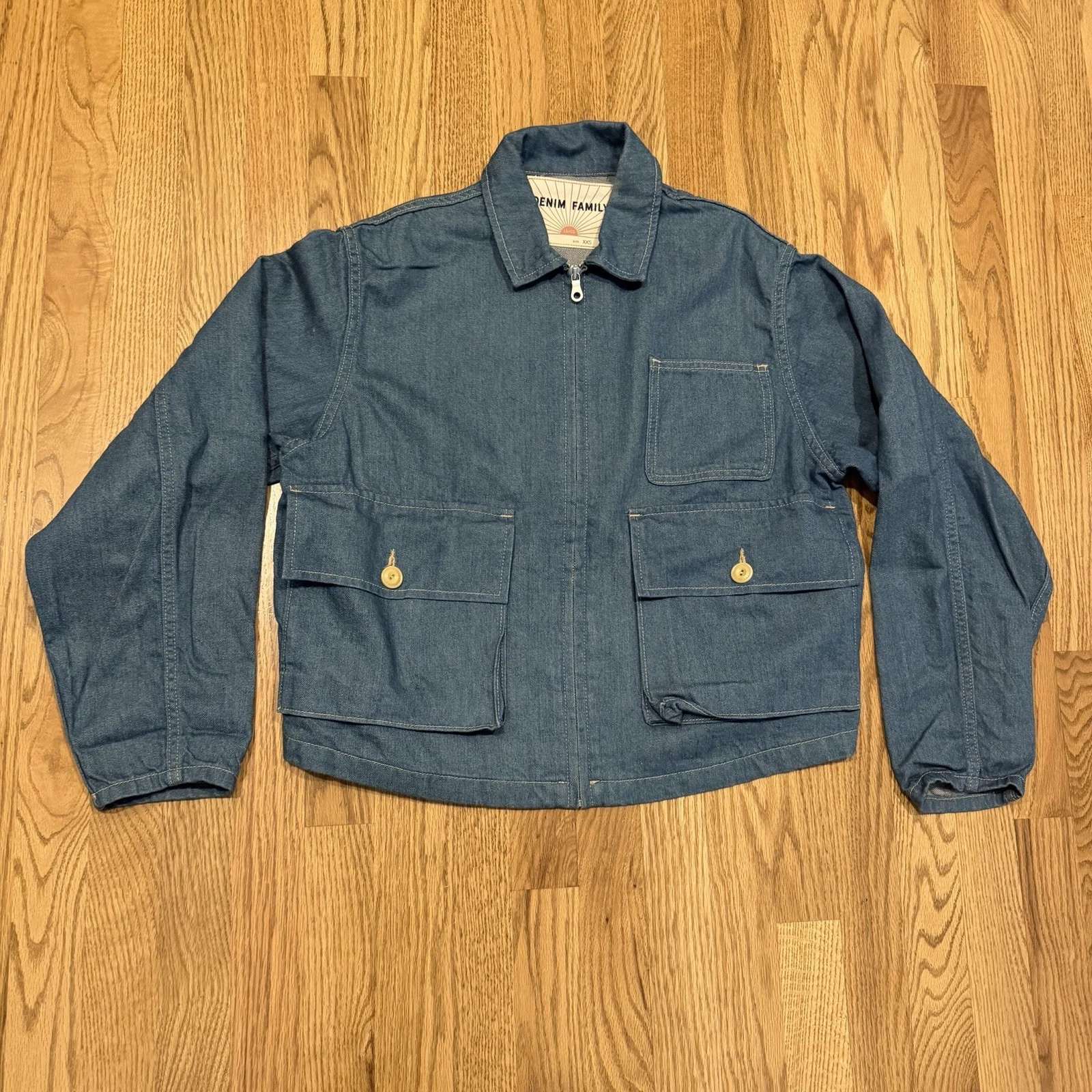 Levi's Made & Crafted Denim Family Cropped Jacket Mens XXS Selvedge Cotton Blue