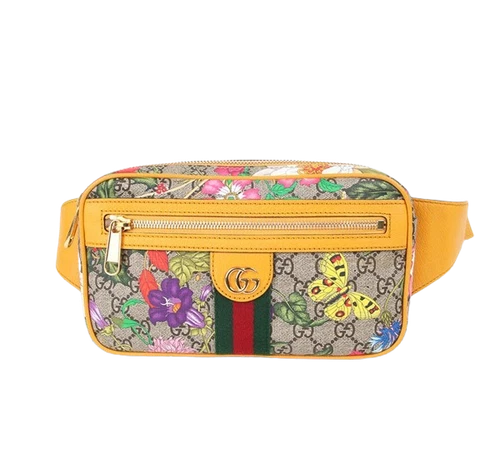 Sac ceinture Gucci GG Supreme Ophidia à fleurs 574796 19429552