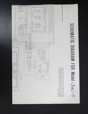 Original Marantz Model SM-8 Amplifier Schaltplan/Schematic Circuit Diagram!!