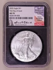 2025 Silver Eagle NGC MS70 Cabral Signed Holder FDOI *RARE ORIGINAL SIGNED*